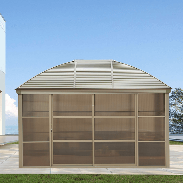 3x4M Aluminum gazebo house with sliding door