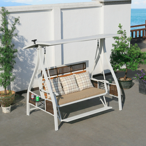 Three Seat Aluminum Swing Chair with Canopy 