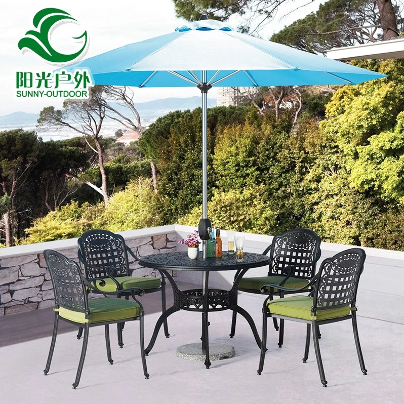4 Seats And 6 Seats Outdoor Dining Set Cast Aluminum with Waterproof Cushion