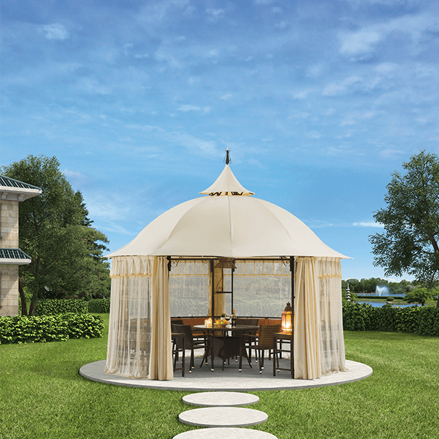 Luxury Gazebo with Seating/Curtain and Mosquito Net